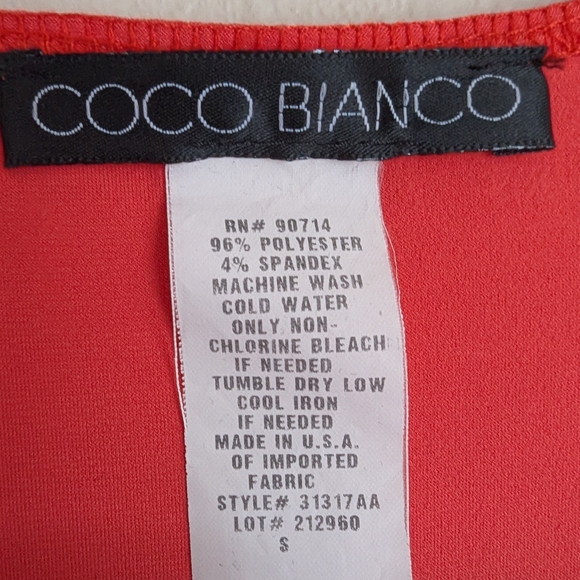 Coco Bianco Coral Cold Shoulder Blouse Size S - Picture 4 of 4